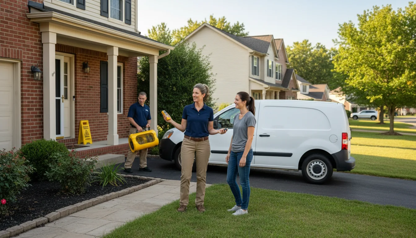 Residential water damage restoration in Baker, NV